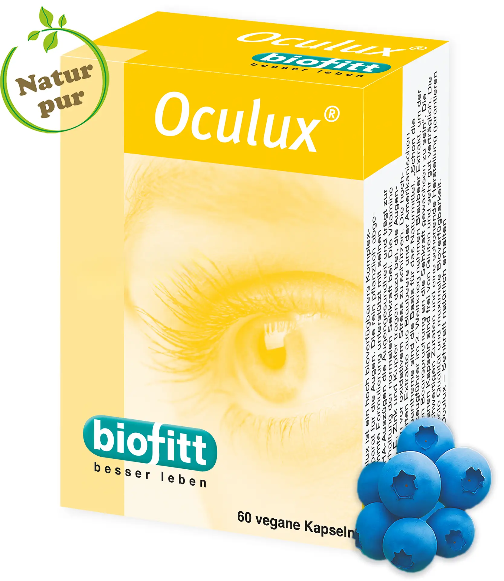 Oculux Augendruck Kapseln – Produktabbildung Vorderseite