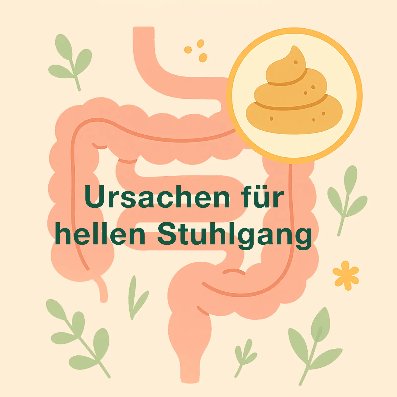 Illustration zur Einordnung möglicher Ursachen von hellem Stuhlgang