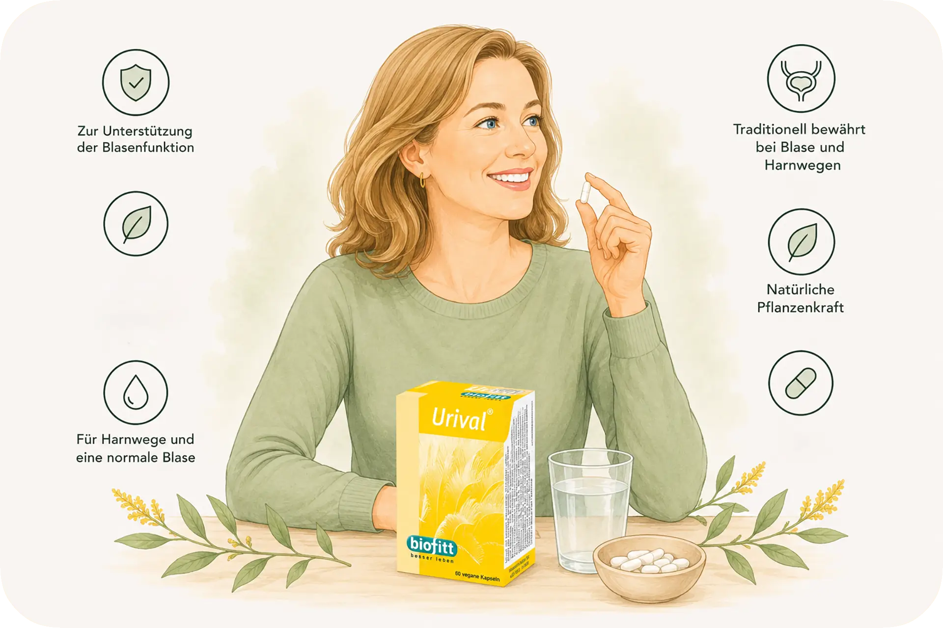 Sägepalme, Kürbis, Brennnessel und Cranberry – Zutatenübersicht der Urival Rezeptur