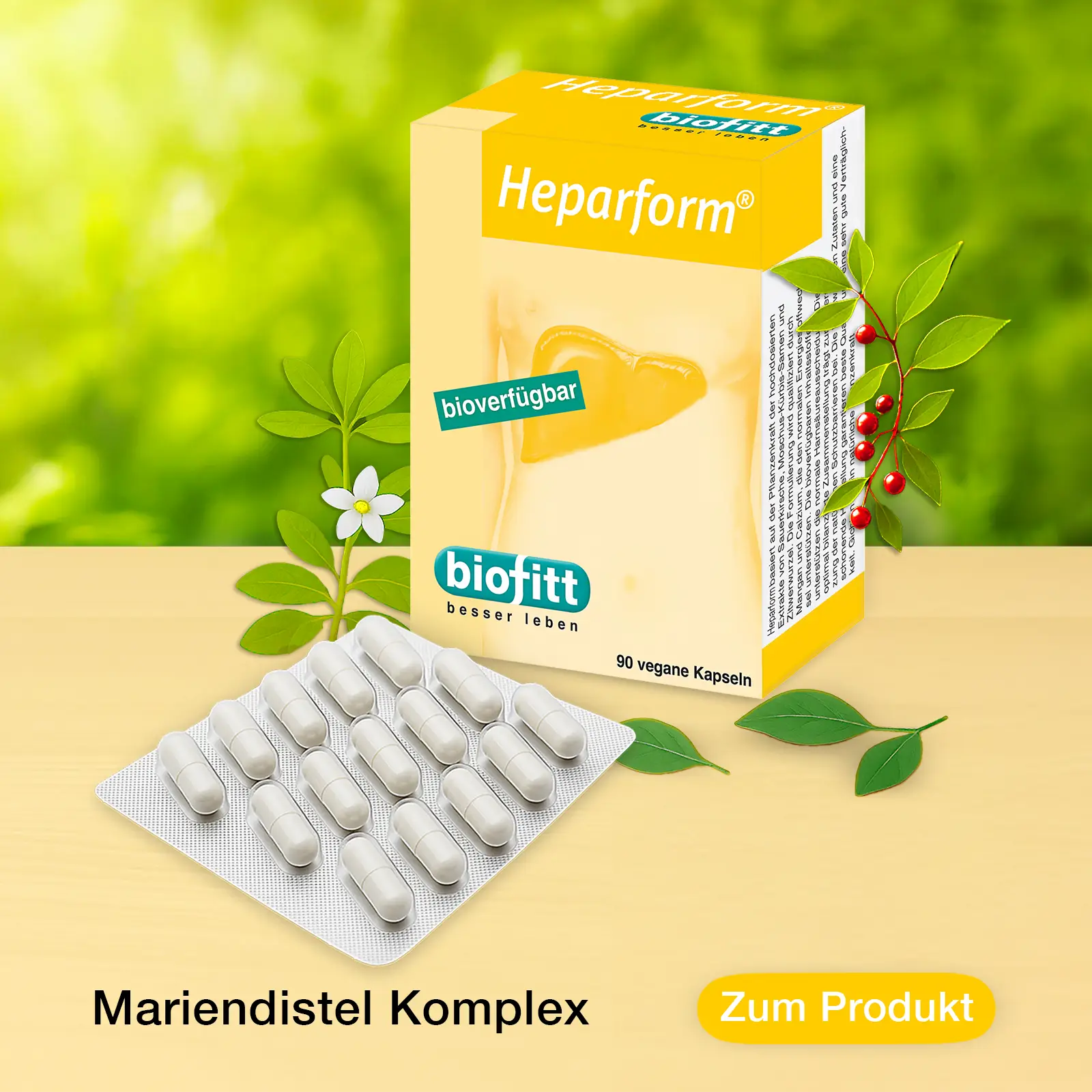 Heparform mit Mariendistel-Extrakt für eine leberbewusste Ernährung