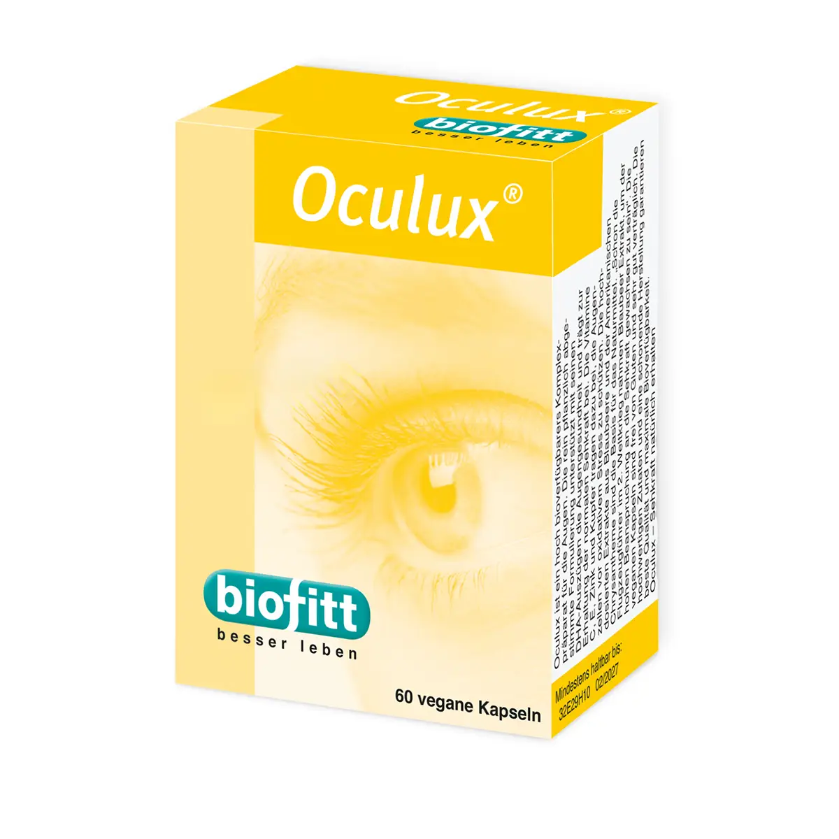 Oculux Augen-Komplex von biofitt als Produktpackung